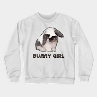 Cute Rabbit Bunny Girl Design Crewneck Sweatshirt